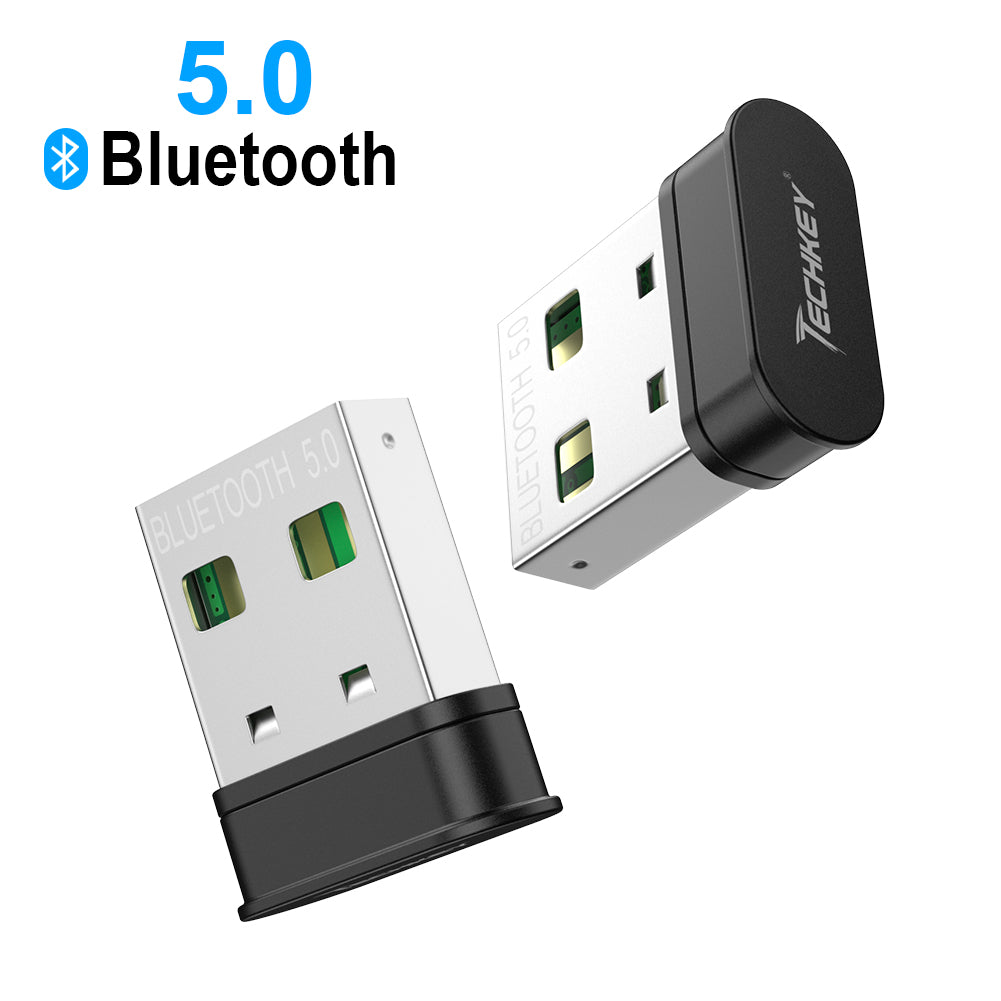 Bluetooth Adapter for PC，Techkey USB Mini Bluetooth 5.0 EDR