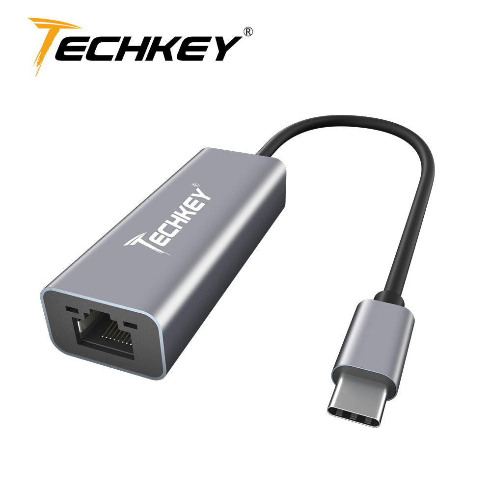 TECKNET USB to Ethernet Adapter, USB C to Ethernet, Aluminum 3 Port USB 3.0  Hub with RJ45 10/100/1000 Gigabit Ethernet Adapter Converter LAN Wired